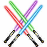 4 Pack Light up Sword with FX Sound (on-Off Control) and Retractable Handle