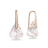 Swarovski Lunar drop earrings, Pink, Rose gold-tone finish