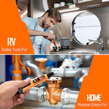 YUSHIYAN PT202 Natural Gas Leak Detector with Audible & Visual Alarm, Portable Gas Detector for Home to Locate Combustible Sources for Methane, Propane(Includes Battery x2, Orange)