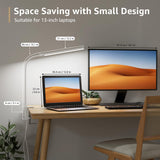 Lepro Small Desk Lamp with Clamp, LED Reading Lamps with 450LM, 3 Color Modes 10 Brightness, Dimmable USB Clip on Desk Light with Gooseneck Swing Arm for Nail, Home Office and Dorm (White)