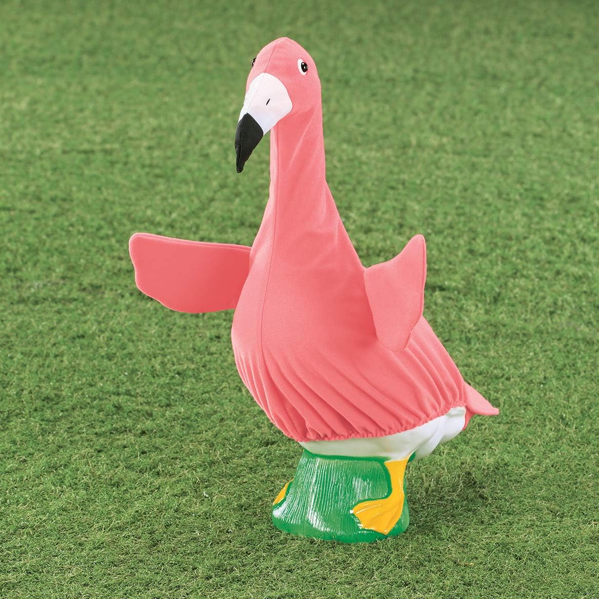 Fox Valley Traders Gaggleville Flamingo Goose Outfit, Fits Large 23" H Statue