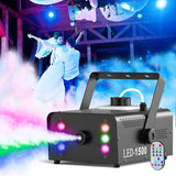 Fog Machine with 6 RGB LED Lights, 1500W Smoke Machine for Stage Party Halloween Christmas DJ Performance Wedding