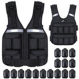 Weighted Vest for Men Women: Sportneer 2lb - 42lbs Adjustable Weighted Vest Men with Reflective Stripe Weight Vest Running Vest for Women Gym Home Workout Fitness Exercise Strength Training