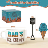 BackURyear Funny Dad Birthday Gifts from Daughter Son, Novelty Christmas Dads Gift for Daddy Dada Father StepDads, Unique New Dad gifts from Wife, Dad's Ice Cream Bowl Presents Set