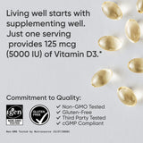Sports Research® Vitamin D3 5000iu/125mcg with Coconut Oil, 360 Softgels