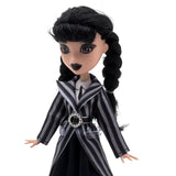 9" Addams Doll with Gift Box, Black Dress, High Heels and Hair, Perfect Christmas and Birthdays Toy Gift for Girls and Fans（New-B）