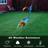 DREAMSOUL 30" Tall Bird Garden Statues Metal Standing Bird Outdoor Statues, 3D Funny Statue for Garden Patio Lawn