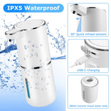 Automatic Soap Dispenser Touchless,Liquid Soap Dispenser with 4 Adjustable Levels,12.8oz USB Rechargeable and Wall Mounted,Smart Hand Soap Dispenser for Bathroom,Kitchen Sink,Dish Soap