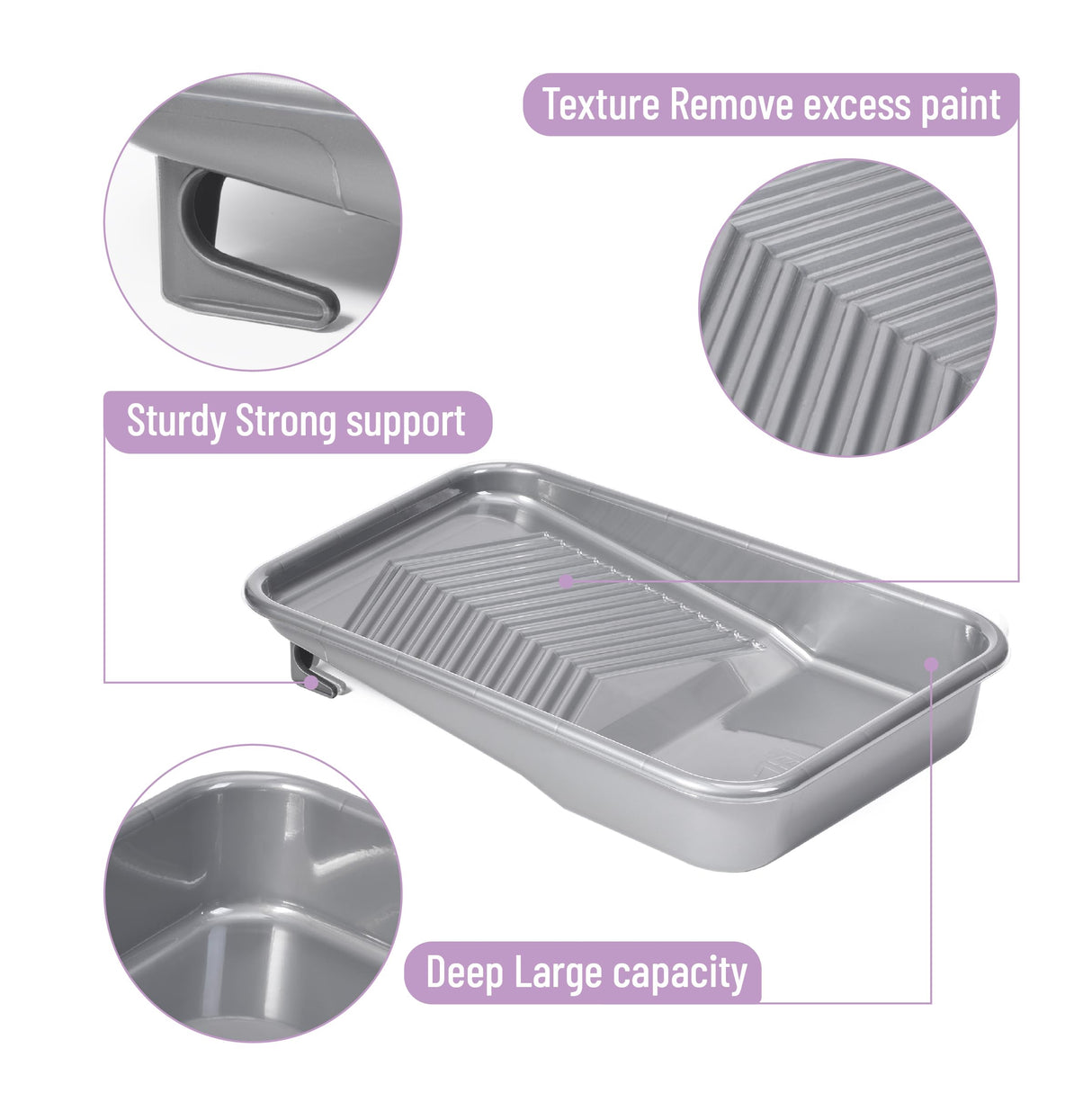 Bates- Paint Tray Set, 9 Inch, 12 pcs, Paint Roller Tray