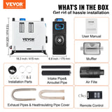 VEVOR Diesel Air Heater All In one, One Air Outlet, 8KW Diesel Heater 12V, Fast Heating, Diesel Parking Heater with Red LCD Switch, Remote Control For Car, RV Truck, Boat, Campervans and Caravans