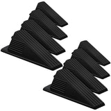 Frienda 8 Pcs Jumbo Door Stoppers Heavy Duty Door Stopper Tall up to 2inch Tall Wedge TPR Large Wedge Stackable Big Rubber Doorstop for Hotel Carpet Hardwood Concrete and Tile (Black)