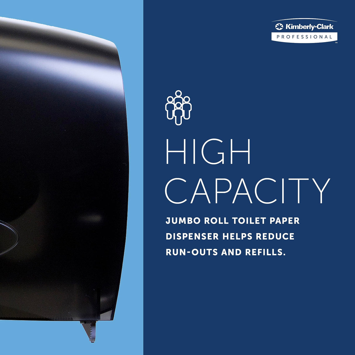 Kimberly Clark Professional Combo Unit Toilet Paper Dispenser (09551), Cored Standard Roll Compatible, Smoke (Black), 13.1" x 20.4" x 5.8", 1 / Case