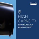 Kimberly Clark Professional Combo Unit Toilet Paper Dispenser (09551), Cored Standard Roll Compatible, Smoke (Black), 13.1" x 20.4" x 5.8", 1 / Case