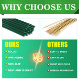 Jollybower 25pcs Steel Plant Stakes 4.8 Feet,Sturdy Plant Sticks, Plastic Coated Metal Garden Stakes Supports Climbing for Tomato, Bean, Flowers, Tree Potted