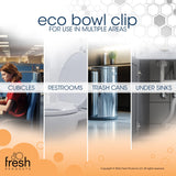 Fresh Products Eco Bowl Clip Air Freshener - Versatile Design Toilet & Trash Freshener - Chemical Free Natural Oils - Discreet - Lasts 30 Days - Made in USA - Variety Pack 6 pk