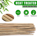 Plant Bamboo Post,6Feet,Bamboo Garden Stakes,50PcsBamboo Stakes,for Tomato,Beans,Vegetable and Flowers, Potted Plants,Indoor and Outdoor Climbing Plants