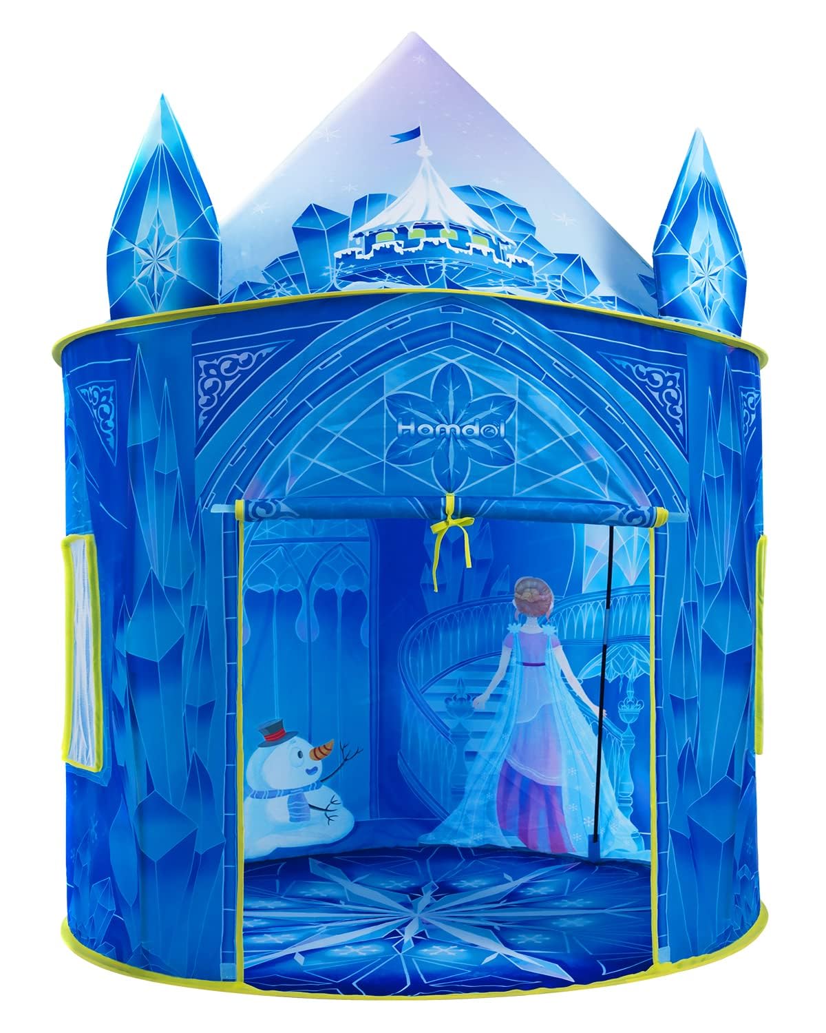 Hamdol Princess Play Tent, Frozen Toy for Girls, Ice Castle Kids Tent Indoor and Outdoor, Large Imaginative Playhouse with Carrying Bag for 1 2 3 4 5 6 7 8 9 Years Old Girls, Christmas & Birthday Gift