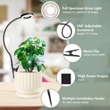Xuligron Plant Lights for Indoor Growing, 144 LED Full Spectrum Grow Light with Clip 3 Pack, Black Halo Indoor Plant Light 2 Installation Options with 6/12/16H Timer, 5 Dimmable, 3 Modes