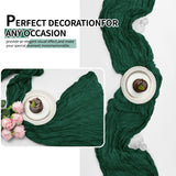 12 Pack Dark Green Cheesecloth Table Runner 10Ft, Christmas Table Runner 21.5 X 120 inch, Semi Sheer Cheese Cloth Fabric Boho Table Runner Bulk for Christmas Decorations,Bridal Shower,Wedding