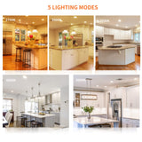 Meconard 4 Pack 6 Inch LED Recessed Ceiling Light, 2700K/3000K/3500K/4000K/5000K Selectable, Dimmable 12W=110W, 1050LM, IC Rated Can-Killer Downlights with Junction Box, ETL and Energy Star Listed