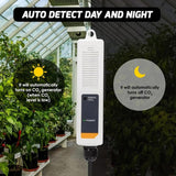 CO2 Carbon Dioxide Dual Beam NDIR Multi Gas Monitor Controller 0-5000PPM with 4.6 Meters Cable Day/Night Sensor for Greenhouses