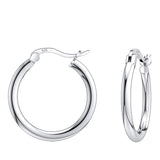 Savlano 925 Sterling silver Round Hoop Earrings for Women & Men Comes in 10MM-25MM (18)