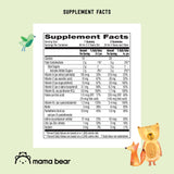 Mama Bear Organic Kids Multivitamin, 60 Gummies, 1 Month Supply (Packaging May Vary), Berry, Cherry & Orange (Pack of 2)