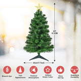 DUUDO 3FT Premium Hinged Artificial Holiday Small Mini Christmas Tree for Tabletop,Home, Office, Indoor and Outdoor Holiday Decoration,Easy Assembly Metal Hinges & Foldable Base
