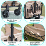 Golabs WA1 Collapsible Folding Wagon Cart, Max 220lb Load, Expands to 100L