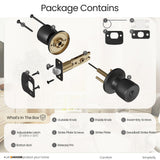 HOSOM Door Knobs Interior Privacy Door Knob Bedroom Bathroom Door knobs with Lock Keyless Doorknobs, Matte Black Door Handles, 10 Pack