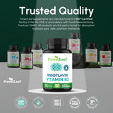 ForestLeaf Vitamin B2 Riboflavin 400mg, 90 Vegetarian Capsules