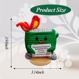 Nordkawa Emotional Support Dumpster Fire - Positive Crochet Christmas Birthday Gifts for Women Men Girls Coworker Friend, Handmade Knitting Thanksgiving Basket Dumpster Home Office Accessories Decor