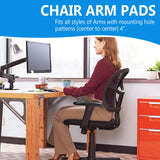 Dpwrrot Office Chair Replacement Armrest Arm Pads Caps Fit Univeral Desk Chair Arms 4" Mounting Hole with Mounting Hole Patterns Screws (1 Pair) Black