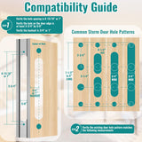 Maxxgeek Flat Slot Storm Door Mortise Lock Body Fits for Older Storm Doors, 2-1/2" Handle PZ, Handle Not Included (Brushed Nickel)