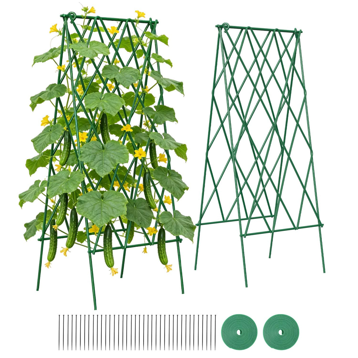 Suteck Cucumber Trellis 39.2" 2 Pack A-Frame, Foldable Metal