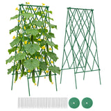 Suteck Cucumber Trellis 39.2" 2 Pack A-Frame, Foldable Metal