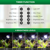 SANSI Grow Lights for Indoor Plants, 4 Head Dimmable Plant Lights for Indoor Growing, 35"-64" Adjustable Tripod LED Grow Light Lamp with Remote Control Auto On/Off Timer 4 Pack of Par20 10W Bulbs