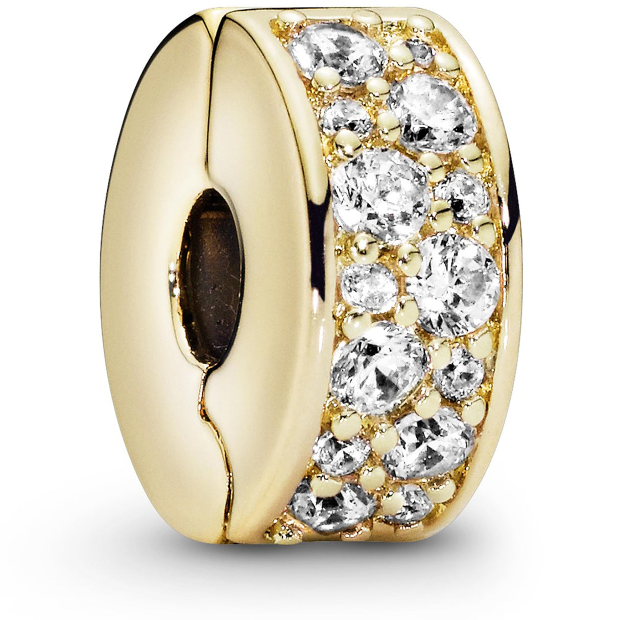 PANDORA Clear Pave Clip Charm - Compatible with Pandora Timeless Bracelets - Gift for Her - PANDORA Shine & Cubic Zirconia - with Gift Box