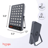 Hooga Red Light Therapy, 660nm 850nm Near Infrared Light Therapy with Timer, Built in Stand, Clinical Grade High Power Output for Skin Health, Pain Relief, Muscle Recovery, Performance. HG200