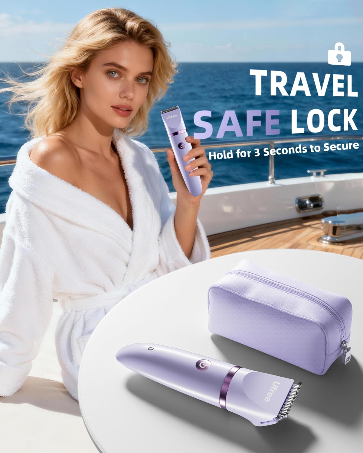 Ufree 3-in-1 Bikini Trimmer Electric Razors for Women, Gifts for Women