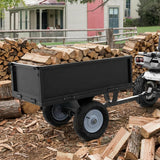 YINTATECH ATV Trailer Steel Dump Cart, Heavy Duty Pull Behind Dump Trailer