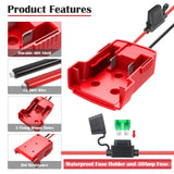 2 Packs Power Wheel Adapter for Milwaukee M18 Battery Adapter 18V Power Wheel Battery Converter with Fuses & Wire Terminals, 12AWG Wire, Power Connector for DIY Rc Car Toys, Robotics and Rc Truck