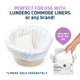 Lunderg Lavender Scented Super Absorbent Commode Pads - Medical Grade Value Pack 100 Count - for Disposable Bedside Commode Liners, Adult Chairs, Portable Buckets & Camping Toilet Bags - Light Scent