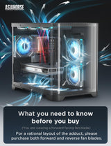 AsiaHorse AMICI-5GT RGB PC Fans, Infinity Mirror ARGB Fans HDB Bearing Fan Speeds Up to 1800 RPM with 24 LED Lights, Forward Blade Fan Compatible Motherboard Aura SYNC (Not Wireless Connection)