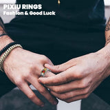 HETICA Feng Shui Pixiu Mantra Amulet Lucky Adjustable Ring