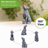 Goodeco Dog Statue with Solar Butterfly - Ideal Gifts for Mom, Dad or Birthdays, Beautifully Crafted Outdoor Decorations to Wow Your Guests