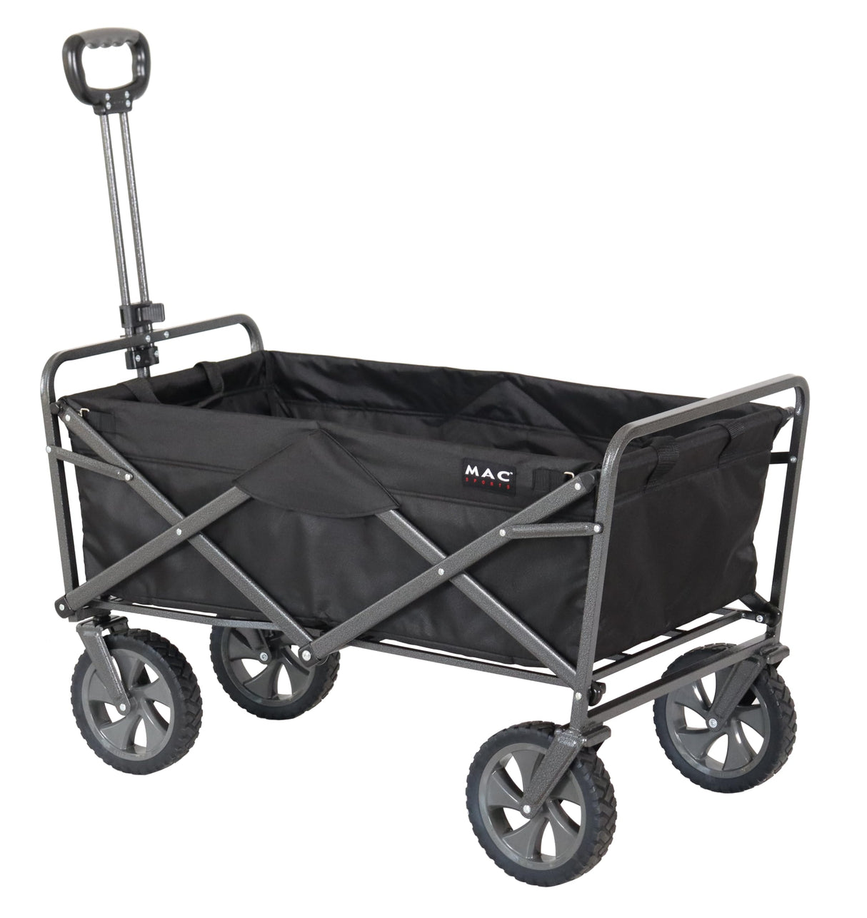 Mac Sports Collapsible Folding Outdoor Utility Wagon, Black