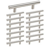 homdiy 15 Pack Brushed Nickel Cabinet Pulls 3 Inch Handles Stainless Steel Cabinet Hardware for Kitchen and Bathroom Cabinets, 5 Inch Overall Drawer Pull