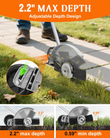 Upgraded Edger Lawn Tool 9" 2T Cutting Blade Lawn Edger Attachment up to 2.2" Depth Adjustable Widely Compatible