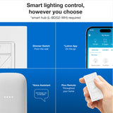 Lutron Caseta Original Smart Dimmer Switch, LED Dimmer Switch, 150W, Single-Pole/3-Way, No Neutral Required, Works with Alexa, Apple Home, Ring, & Google Home, PD-6WCL-WH, White